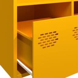 Berkfield Home Sideboard Mustard Yellow 101.5x39x73.5 cm Cold-rolled Steel - thumbnail 9