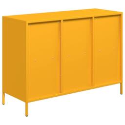 Berkfield Home Sideboard Mustard Yellow 101.5x39x73.5 cm Cold-rolled Steel - thumbnail 7