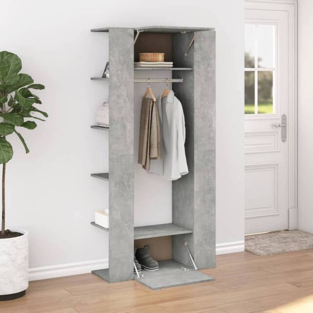 Berkfield Home Hallway Cabinet Concrete Grey 97.5x37x99 cm Engineered Wood - image 1