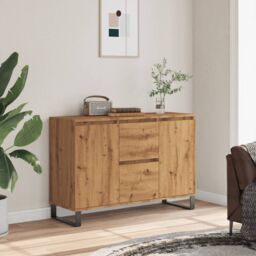 Berkfield Home Sideboard Artisan Oak 104x35x70 cm Engineered Wood in Brown - Size: 104 x 35 x 70 cm - thumbnail 1