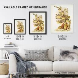 "Artery8 Frederick Sander Oncidium Tigrinum Orchid Flowers Wall Art Print - Size: W12"" x H16""" - thumbnail 3
