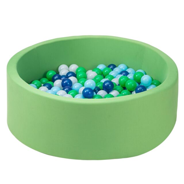 simpa Soft Foam Ball Pit 90 x 30cm in Green - Size: 90 x 30 cm - image 1