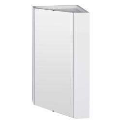 Balterley Wall Hung Corner Mirror Cabinet Gloss White - thumbnail 1