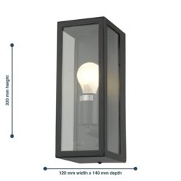 First Choice Lighting Set of 2 Montrose - Black Outdoor Wall Lights - thumbnail 5
