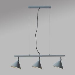 ValueLights Brisner 3 Way Grey Ceiling Light Low Hanging Pendant - thumbnail 2