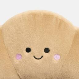 OHS Sweetie Pie Croissant Filled Novelty Scatter Cushion Fleece Toy Gift in Light Brown - thumbnail 6