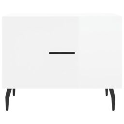 Berkfield Home Coffee Tables 2pcs High Gloss White 50x50x40 cm Engineered Wood - Size: 50 x 50 x 40 cm - thumbnail 6
