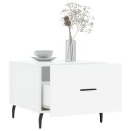 Berkfield Home Coffee Tables 2pcs High Gloss White 50x50x40 cm Engineered Wood - Size: 50 x 50 x 40 cm - thumbnail 4