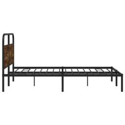 Berkfield Home Bed Frame Without Mattress 150x200 cm King Size Smoked Oak Wood in Brown - thumbnail 6