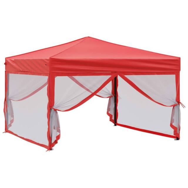 Berkfield Home Sturdy Folding Party Tent with Sidewalls Red 3x3 m - image 1