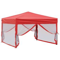 Berkfield Home Sturdy Folding Party Tent with Sidewalls Red 3x3 m