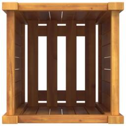 Berkfield Home Beautiful Garden Planter with Liner 31x31x75 cm Solid Wood Acacia in Brown - Size: 31 x 31 x 75 cm - thumbnail 8