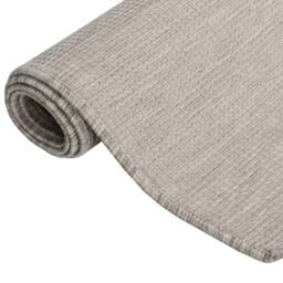 Berkfield Home Outdoor Flatweave Rug 160x230 cm Taupe in Beige - Size: 100 cm diameter - thumbnail 1