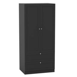 Home Discount Vida Designs Altino 4Pc Bedroom Set(3Dr Bedside, 5Dr Chest, Wardrobe) in Black - thumbnail 9