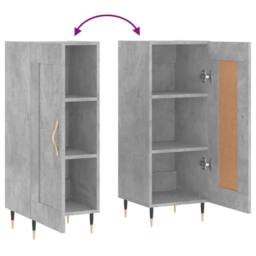 Berkfield Home Sideboard Concrete Grey 34.5x34x90 cm Engineered Wood - thumbnail 9