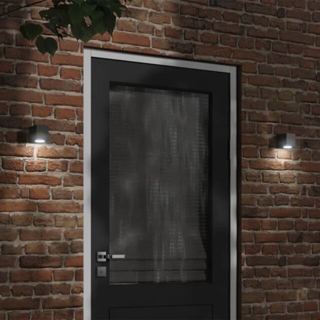 Berkfield Home Outdoor Wall Light Black Die-cast Aluminium - image 1