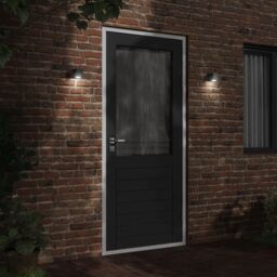 Berkfield Home Outdoor Wall Light Black Die-cast Aluminium - thumbnail 3