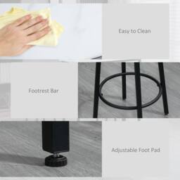 STILVORA Bar Table Set with wooden structure in White - thumbnail 6