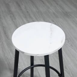STILVORA Bar Table Set with wooden structure in White - thumbnail 8