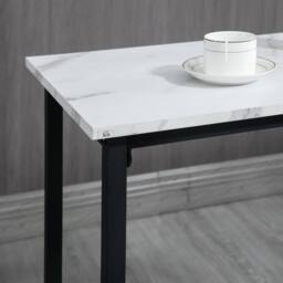 STILVORA Bar Table Set with wooden structure in White - thumbnail 7