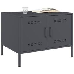 Berkfield Home Coffee Table Anthracite 68x50x50.5 cm Steel in Dark Grey - thumbnail 3