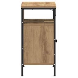 Berkfield Home Bathroom Sink Cabinet Artisan Oak 60x30x60 cm Engineered Wood in Brown - Size: 60 x 30 x 60 cm - thumbnail 7