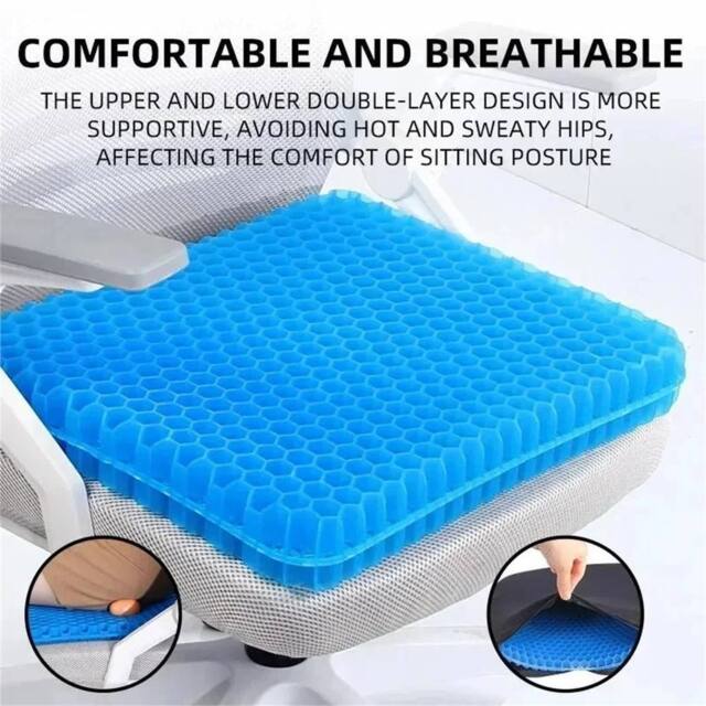 NESTLUNE Extra Thick Orthopaedic Gel Seat Cushion in Blue - Size: 100 cm x 190 cm - image 1