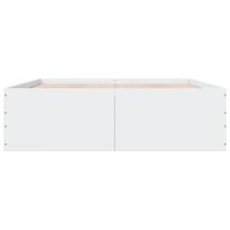 Berkfield Home Modern Bed Frame without Mattress White 150x200 cm King Size - thumbnail 4