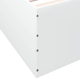 Berkfield Home Modern Bed Frame without Mattress White 150x200 cm King Size - thumbnail 8