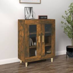 Berkfield Home Sideboard Smoked Oak 69.5x34x90 cm Engineered Wood in Brown - thumbnail 2
