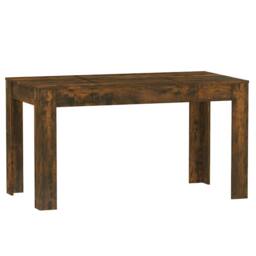 Berkfield Home Decorative Dining Table Smoked Oak 140x74.5x76 cm Engineered Wood in Brown - thumbnail 3