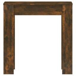 Berkfield Home Decorative Dining Table Smoked Oak 140x74.5x76 cm Engineered Wood in Brown - thumbnail 4