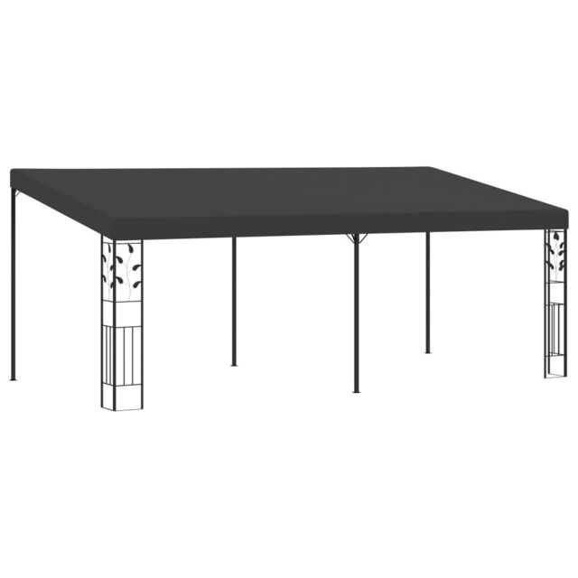 Berkfield Home Wall-mounted Gazebo 6x3x2.5 m Anthracite in Black - image 1