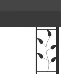 Berkfield Home Wall-mounted Gazebo 6x3x2.5 m Anthracite in Black - thumbnail 5