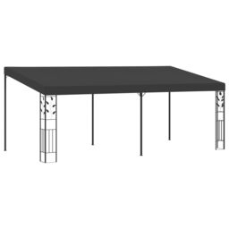 Berkfield Home Wall-mounted Gazebo 6x3x2.5 m Anthracite in Black - thumbnail 1