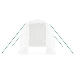 Berkfield Home Greenhouse with Steel Frame White 4 m¬≤ 2x2x2 m - thumbnail 4