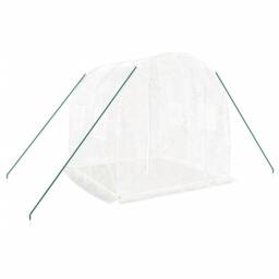 Berkfield Home Greenhouse with Steel Frame White 4 m¬≤ 2x2x2 m - thumbnail 3