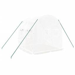 Berkfield Home Greenhouse with Steel Frame White 4 m¬≤ 2x2x2 m - thumbnail 6