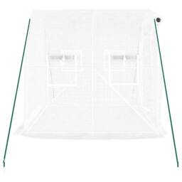 Berkfield Home Greenhouse with Steel Frame White 4 m¬≤ 2x2x2 m - thumbnail 5