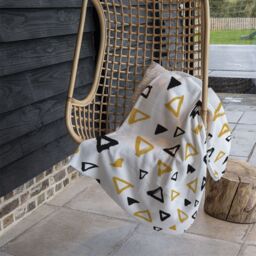 Benjamin Tate Design Egyptian Pyramids Blanket in Natural - Size: 120 cm x 150 cm - thumbnail 4