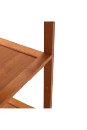 H&O Direct 7 Layer Simple Bamboo Single-Row Shoe Rack Storage Rack in Brown - thumbnail 6
