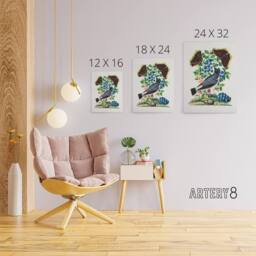 "Artery8 Northern Wheatear & Mourning Cloak Bolton Canvas Wall Art - Size: W18"" x H24""" - thumbnail 4