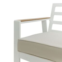 Home Detail Como White Aluminium Garden Conversation Set, With Fire Pit Table in Ivory - thumbnail 4