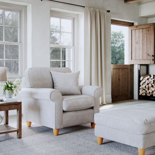 The Great Sofa Company Flora Armchair Glory Pearl in Light Beige - image 1
