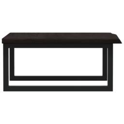 Berkfield Home Basin Shelf Wall Mounted Steel & Solid Wood Oak in Brown - thumbnail 5