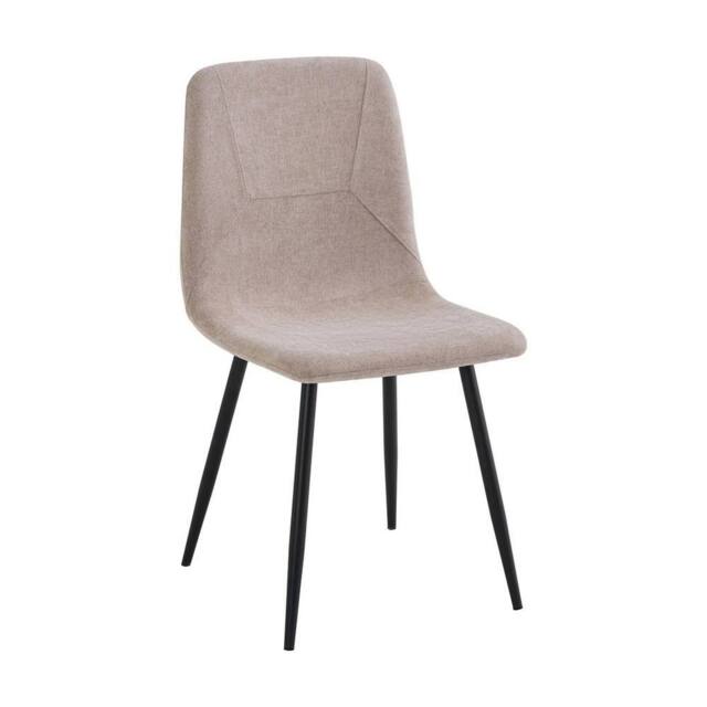 Havendro 2 Pack Light Brown Metal Dining Chairs Foam Padded Seats - image 1