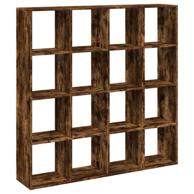Berkfield Home Book Cabinet Smoked Oak 137.5x29x137.5 cm Engineered Wood in Brown - image 1
