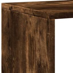 Berkfield Home Book Cabinet Smoked Oak 137.5x29x137.5 cm Engineered Wood in Brown - thumbnail 8