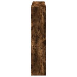 Berkfield Home Book Cabinet Smoked Oak 137.5x29x137.5 cm Engineered Wood in Brown - thumbnail 6