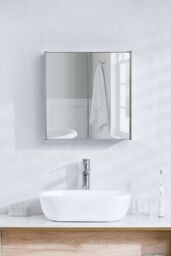 Home Discount Bath Vida Stainless Steel Mirrored Wall Cabinet (ALREADY ASSEMBLED) in Silver - thumbnail 6